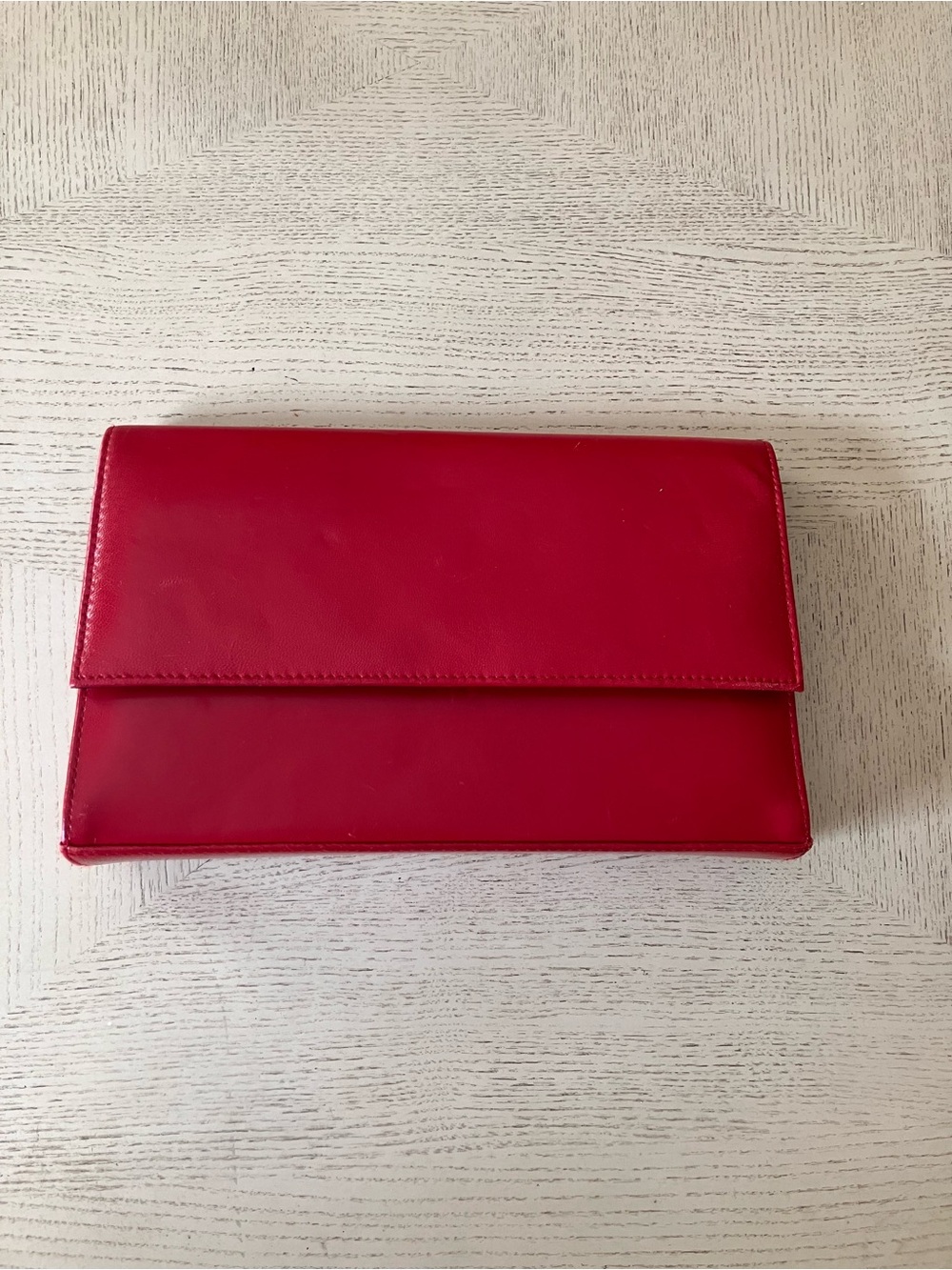 Nordstrom Red Leather Envelope Clutch with Removable Strap | Quiet Luxury